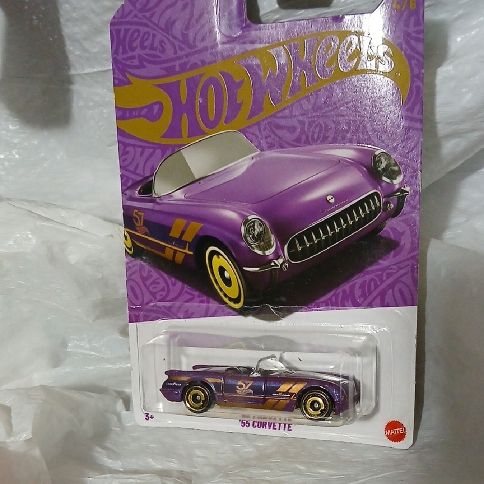 Mattel Purple and Gold Corvette Toy Car