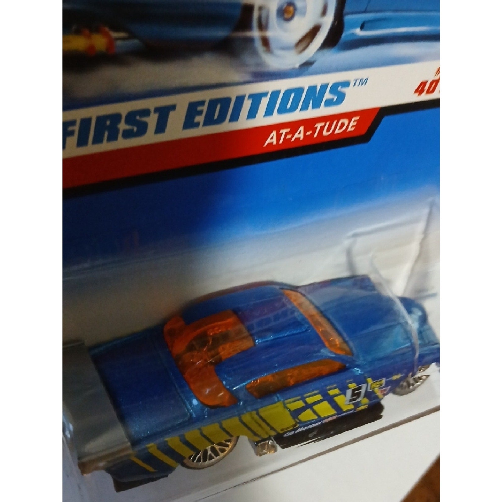 Mattel Die-Cast Car - Blue & Yellow At-A-Tude (1998 First Editions) Hot Wheels