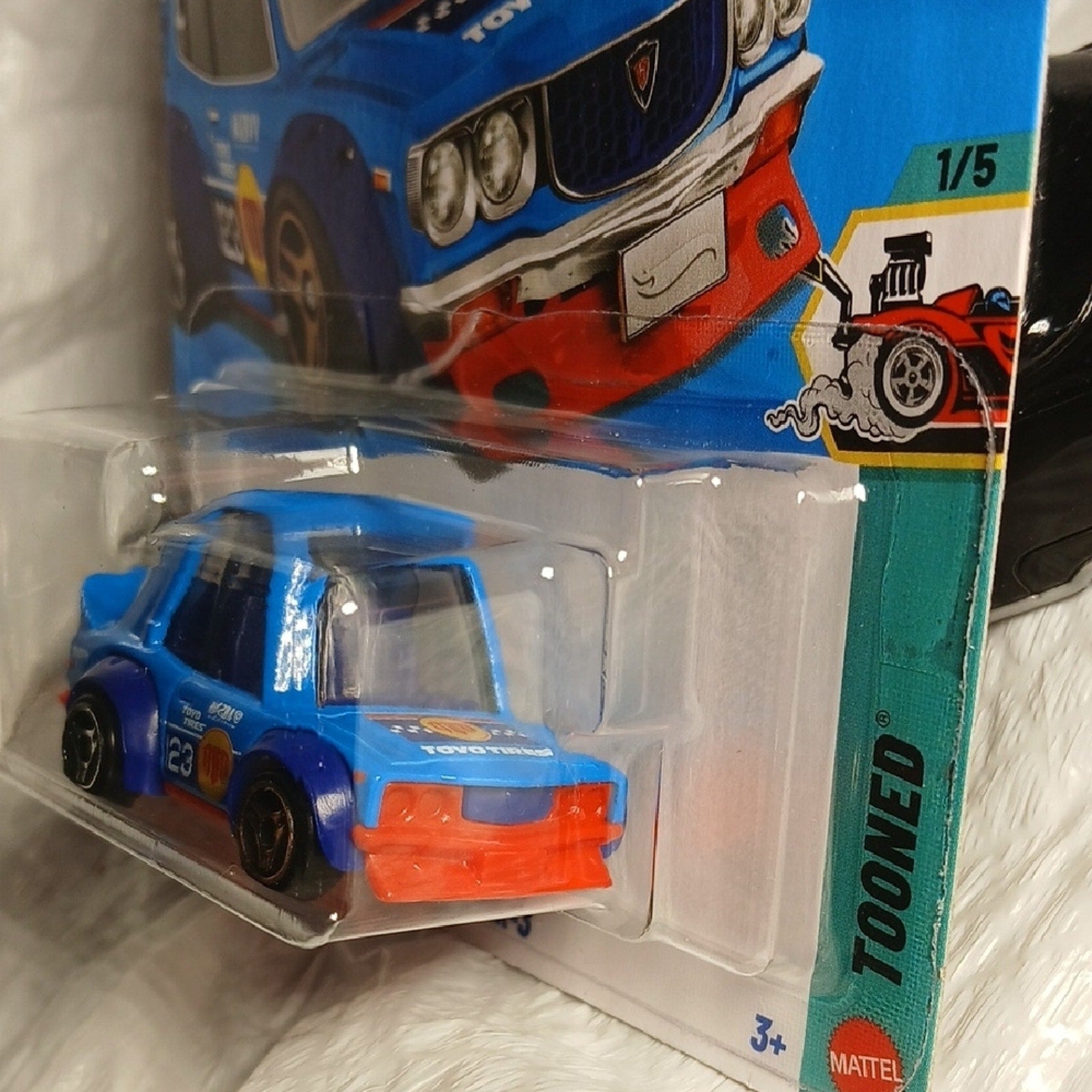 Mattel Tooned Mazda RX-3 Blue Toy Car
