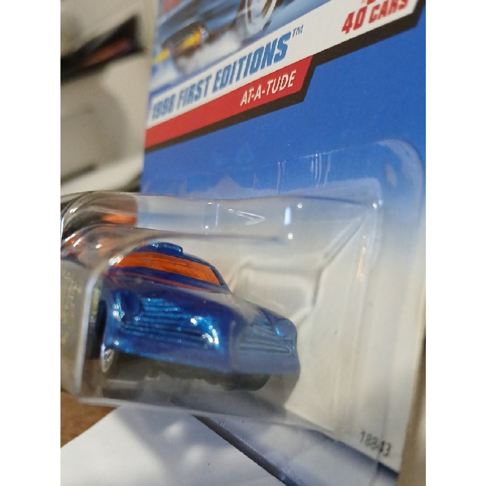 Mattel Die-Cast Car - Blue & Yellow At-A-Tude (1998 First Editions) Hot Wheels