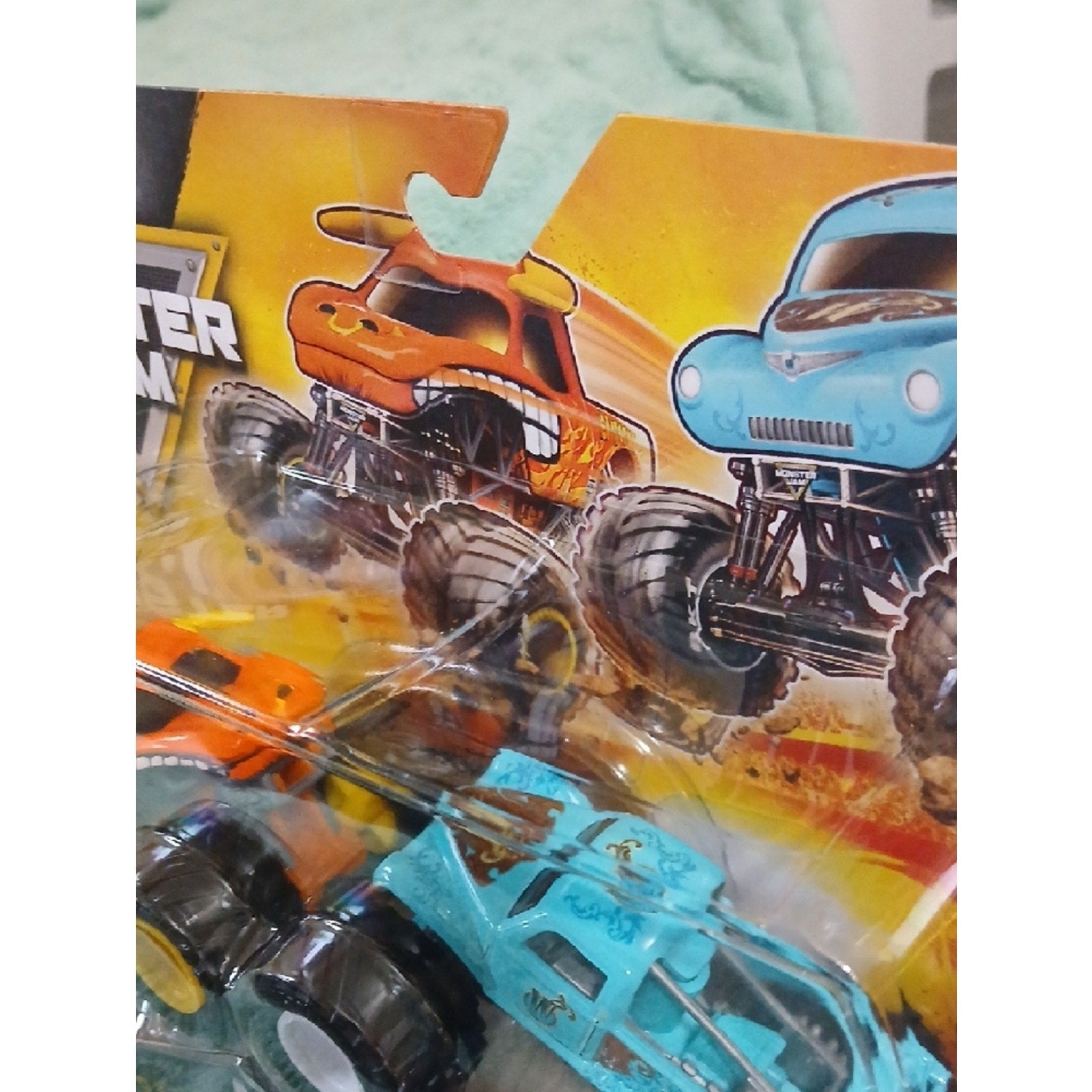 Monster Jam 2-Pack Kids Monster Trucks - Orange & Blue