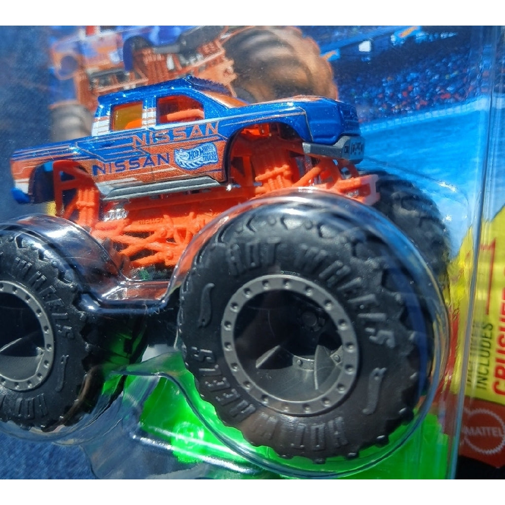 Hot Wheels Monster Trucks Nissan Blue & Orange Die-Cast Truck7u