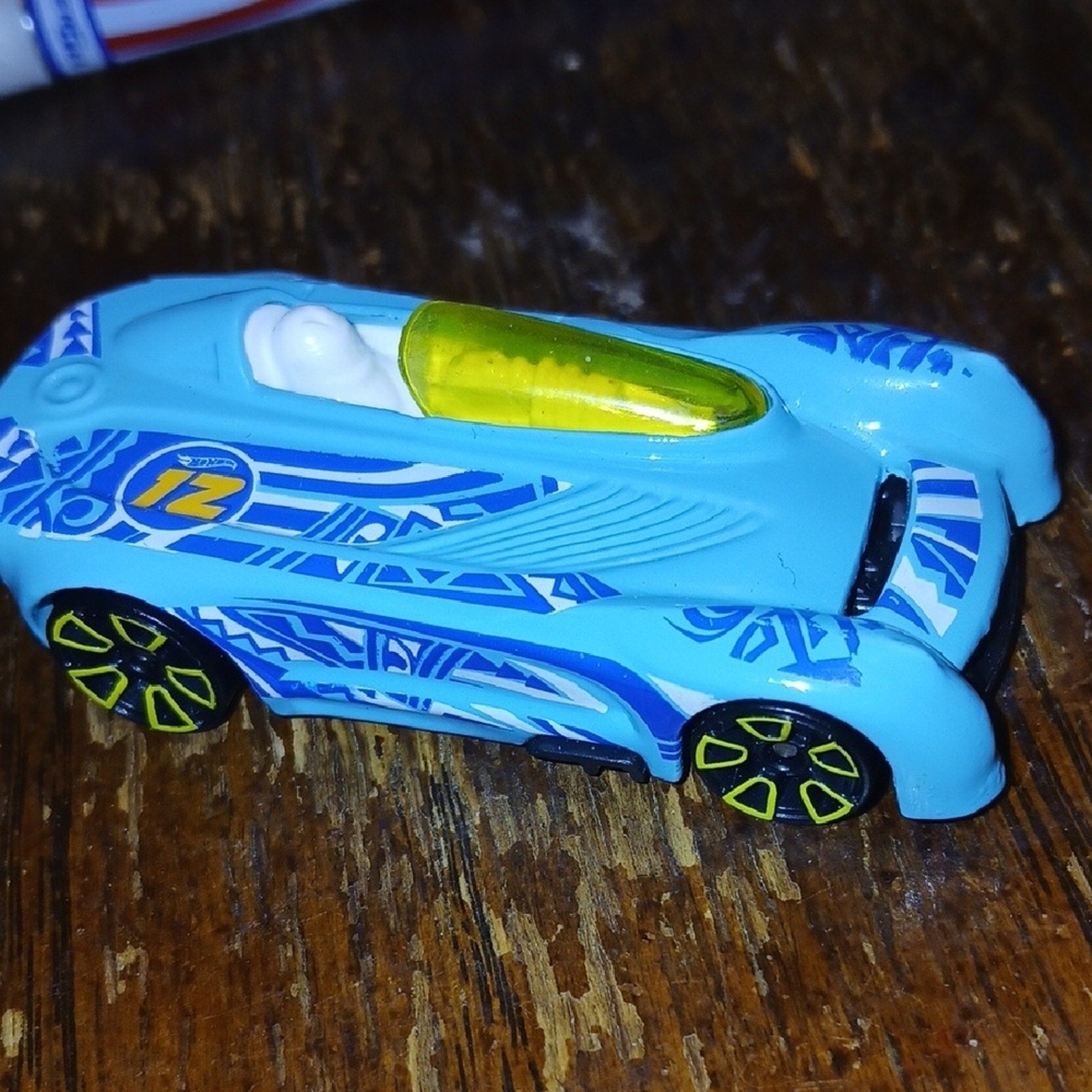 Monoposto By Mattel ....Hot Wheels Blue and Yellow Car 2000 Casting