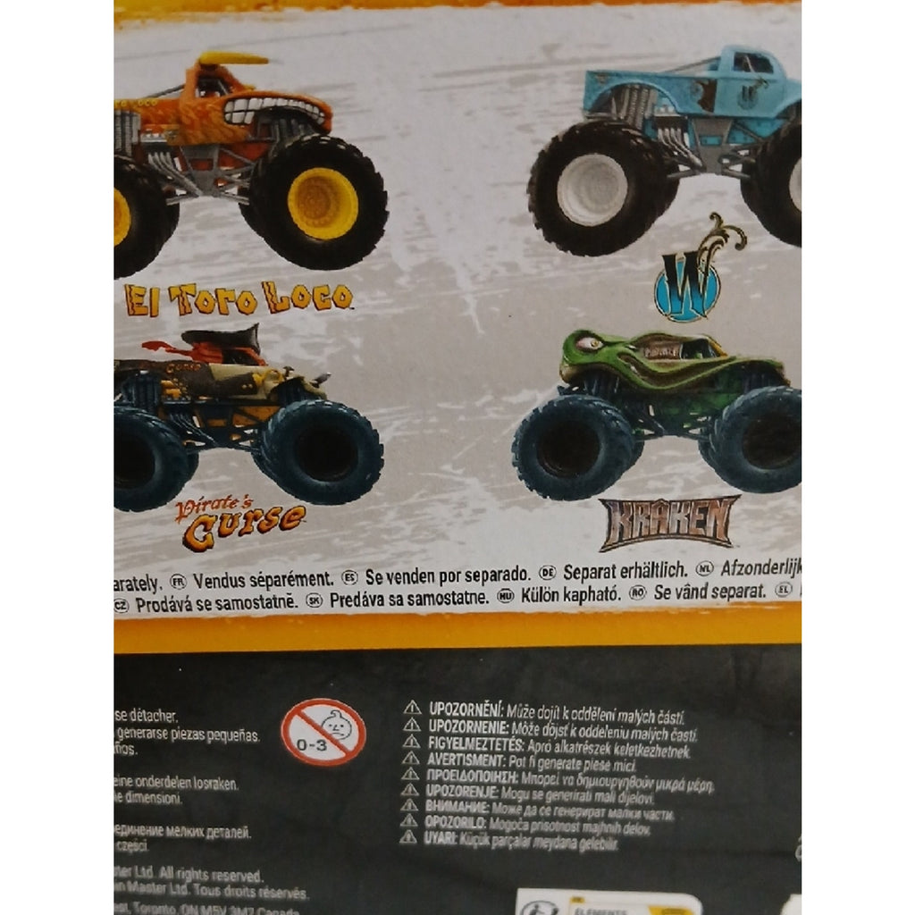 Pirate's Curse vs Kraken Monster Jam  Truck 2-Pack - Teal and Green.