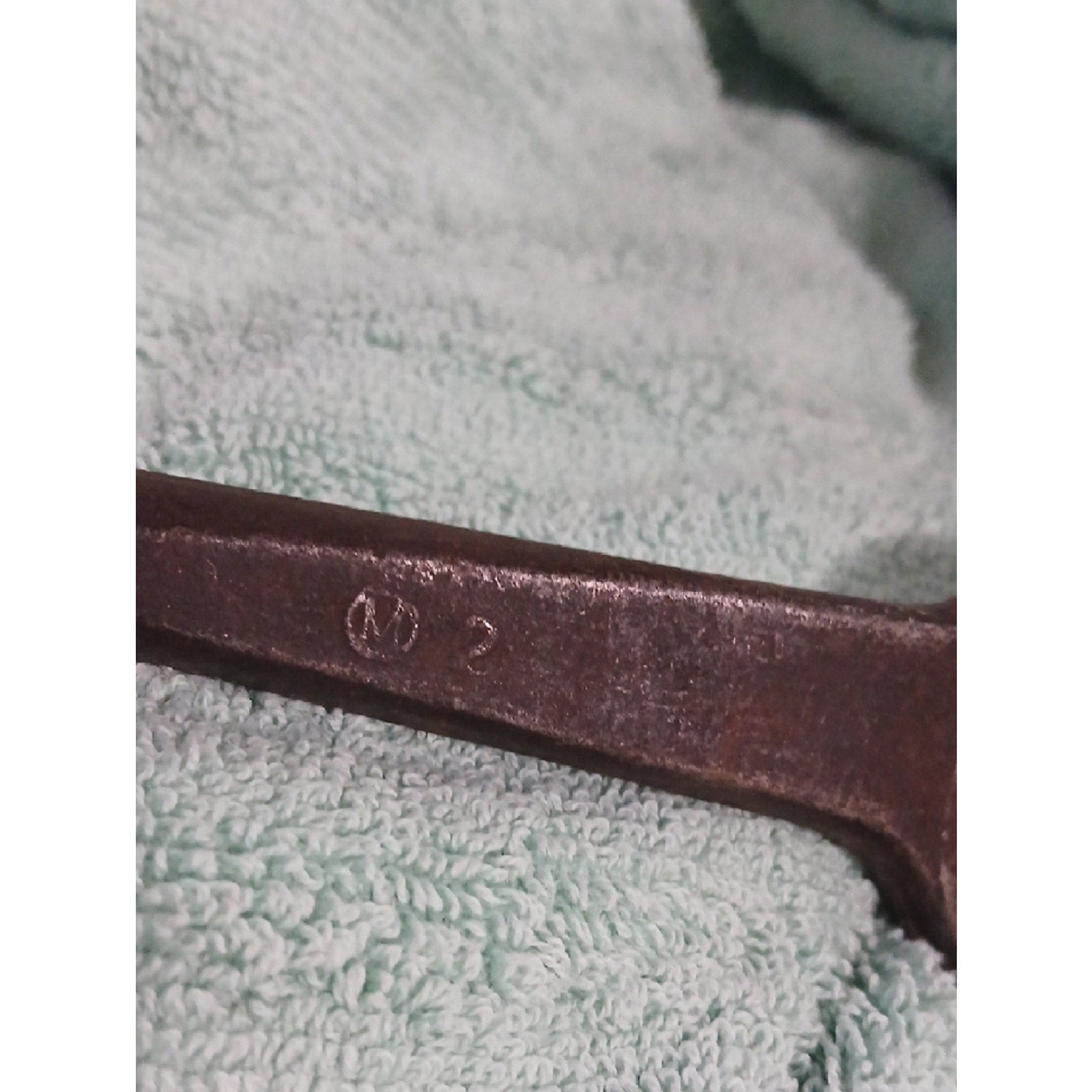 Ford M2  Single Wrench - Dark Brown Metal. For Spark Plugs & Head Bolts