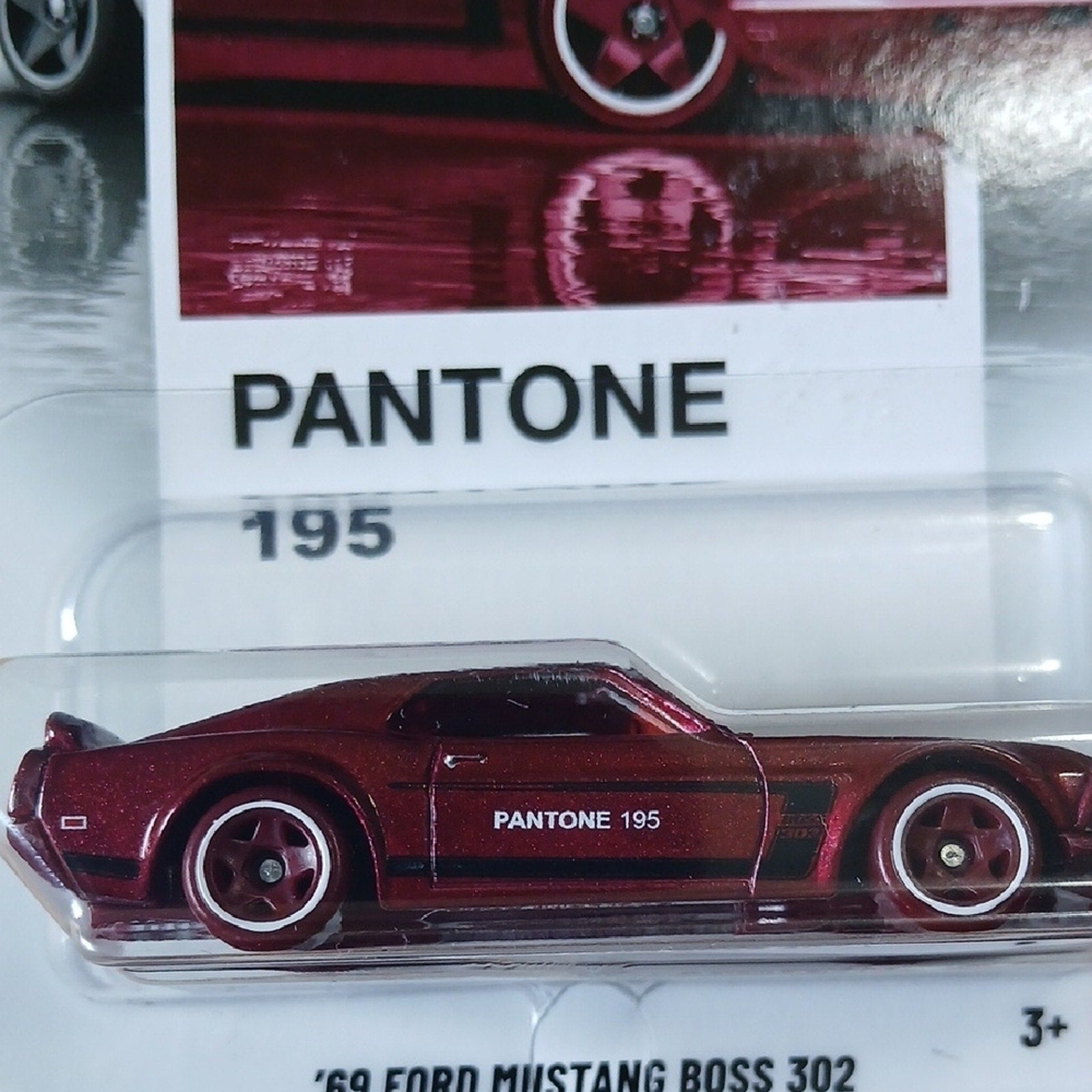 '69 Ford Mustang Boss 302 - Pantone 195 Red Hot Wheels Silver Series