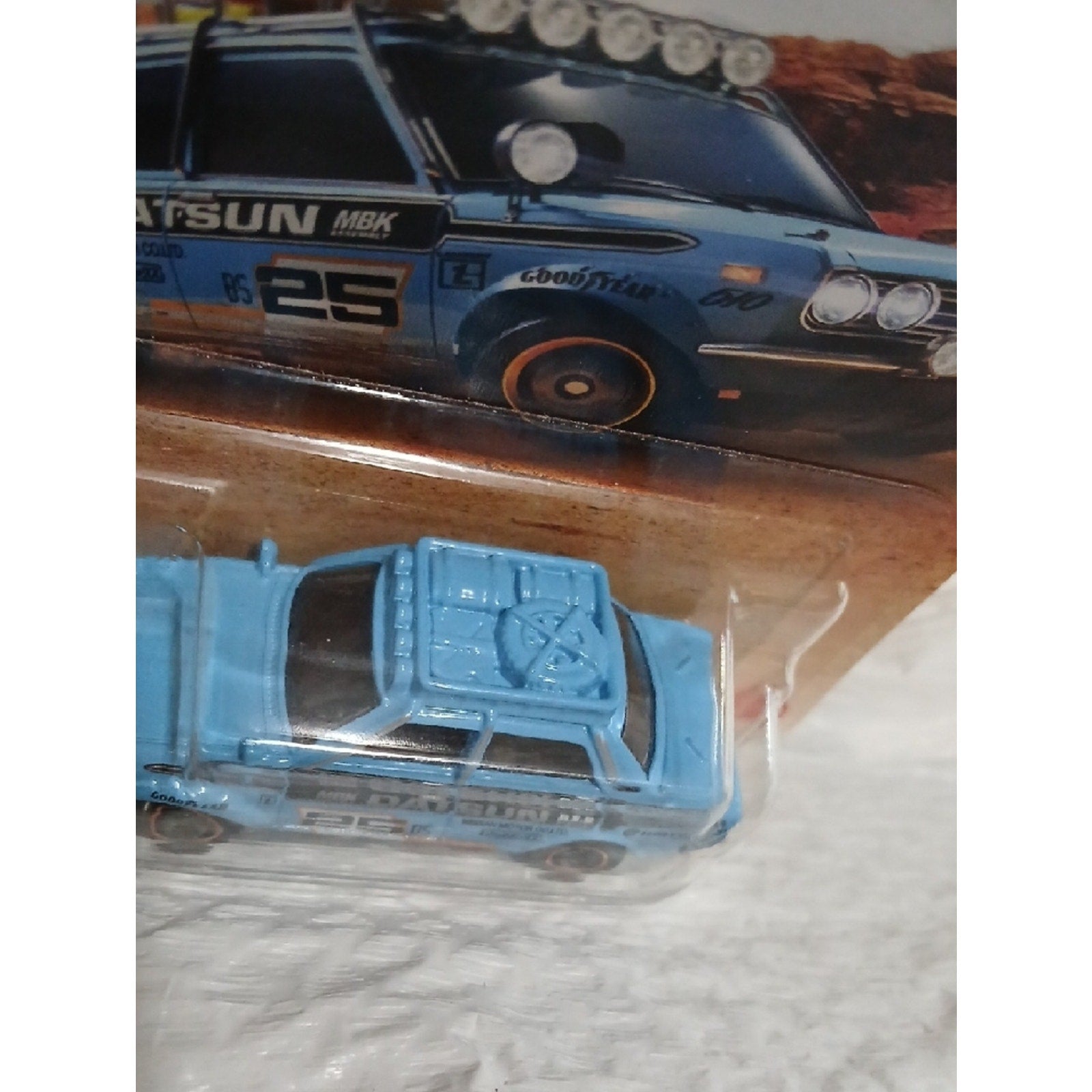 Matchbox Light Blue '70 Datsun 510 Rally Die-Cast Car