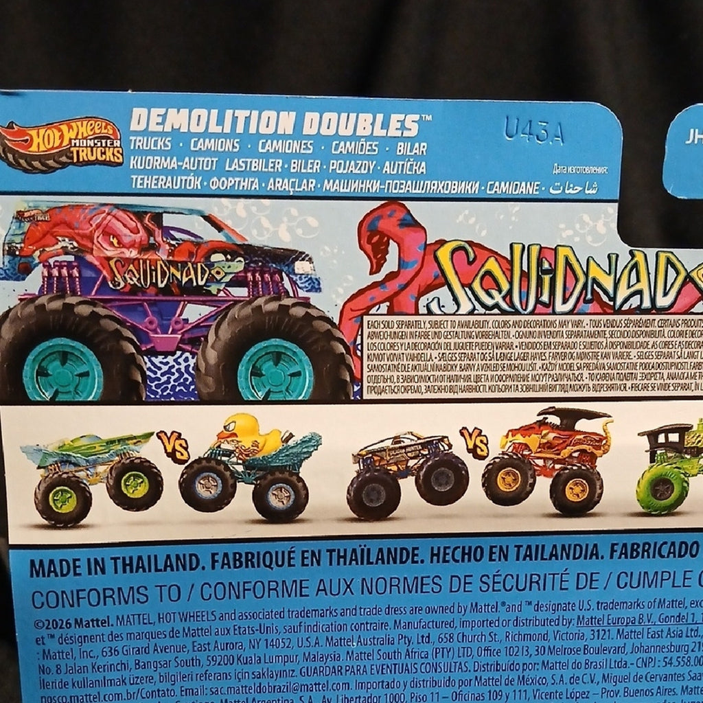 Mattel Monster Trucks Squidnado Vs Tiger Shark - Hot Wheels
