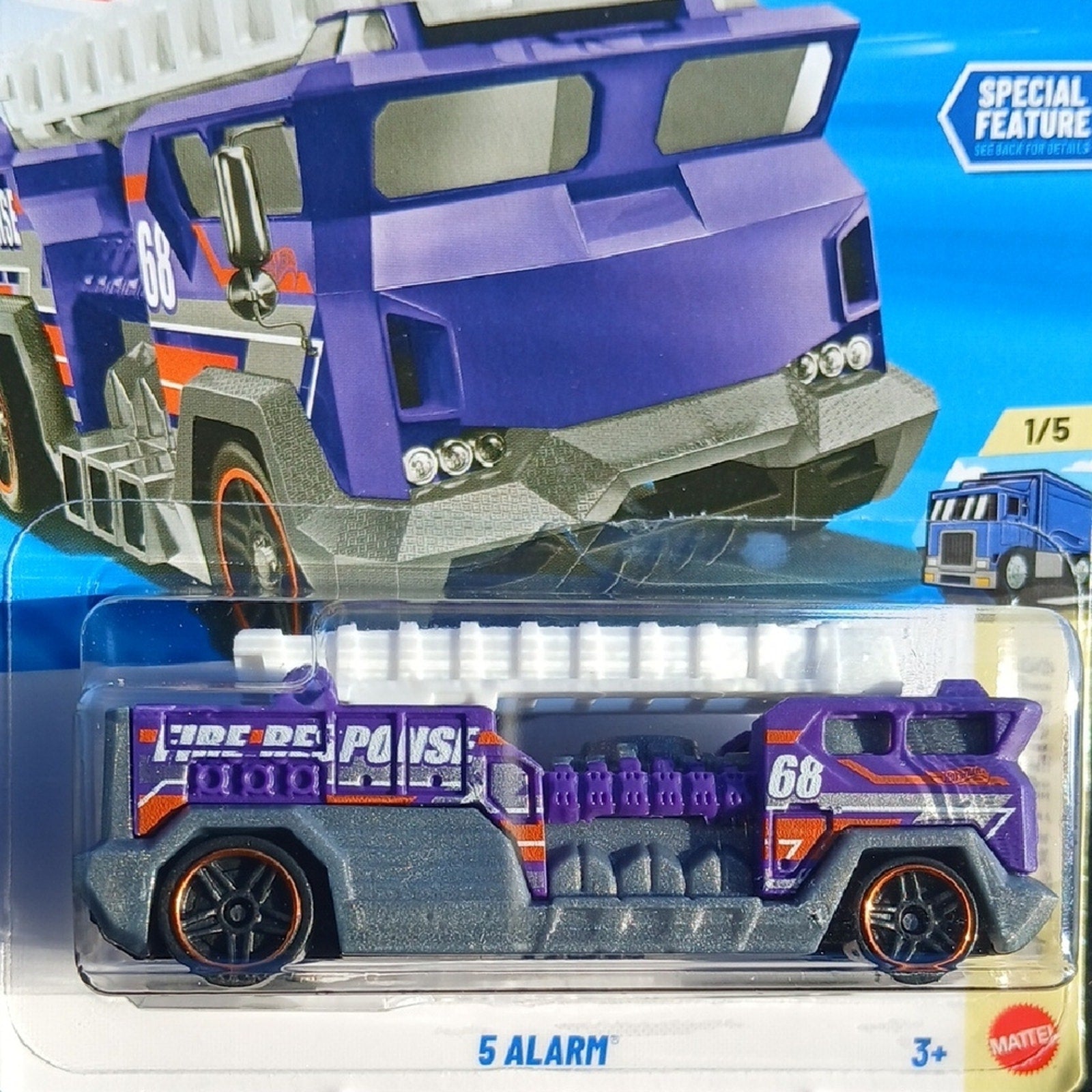 Copied - 5 Alarm Purple Hot Wheels Fire Truck