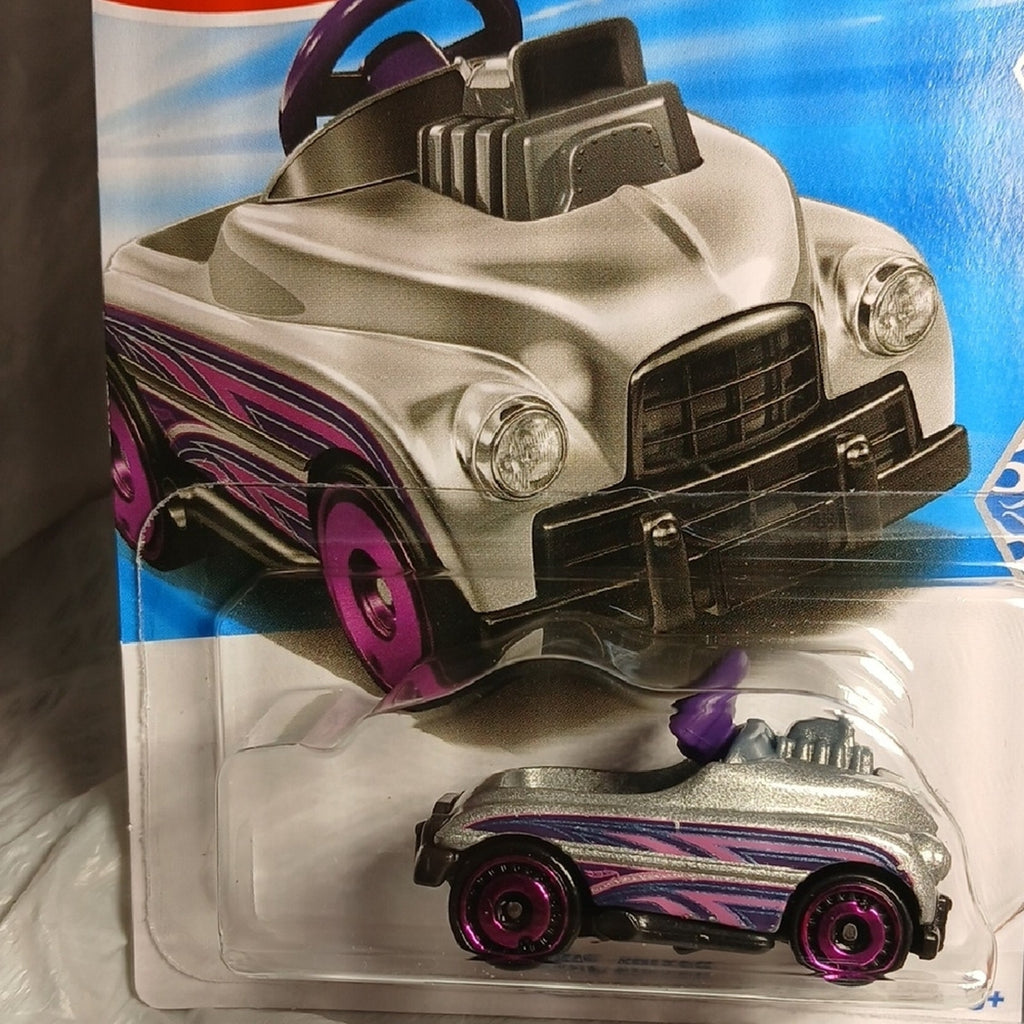 Hot Wheels Silver and Purple Pedal Driver Toy Car