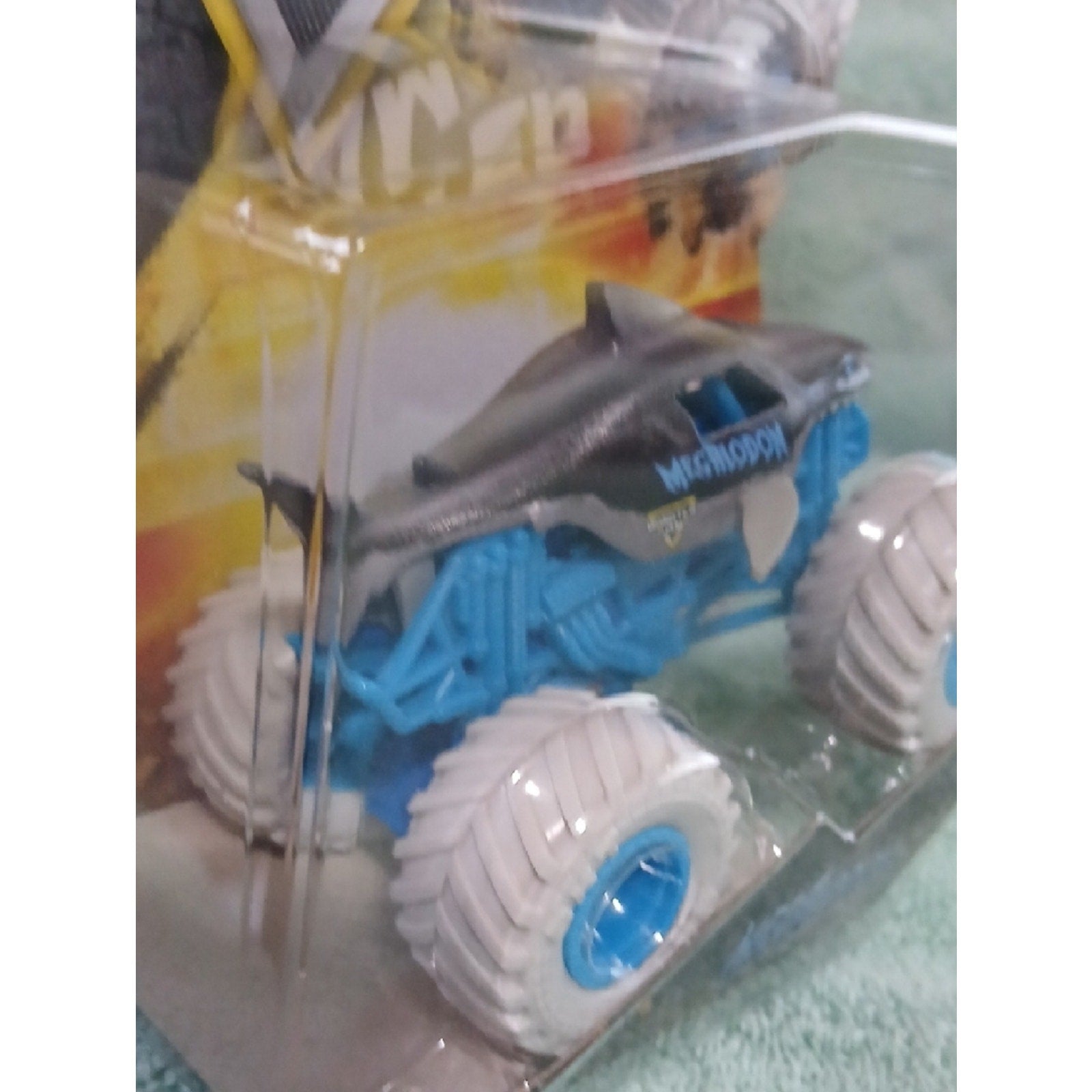 Monster Jam Megalodon Monster Truck Toy Series 02- Blue and White