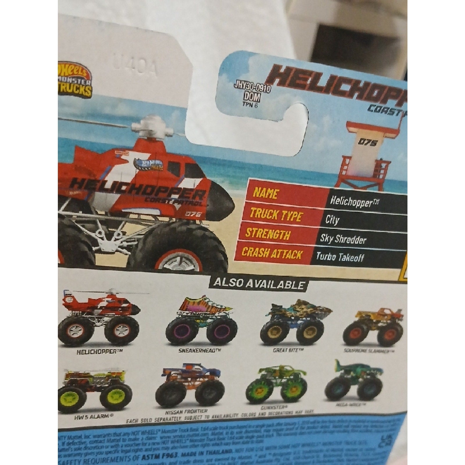 Hot Wheels Monster Trucks Helichopper Toy - Red