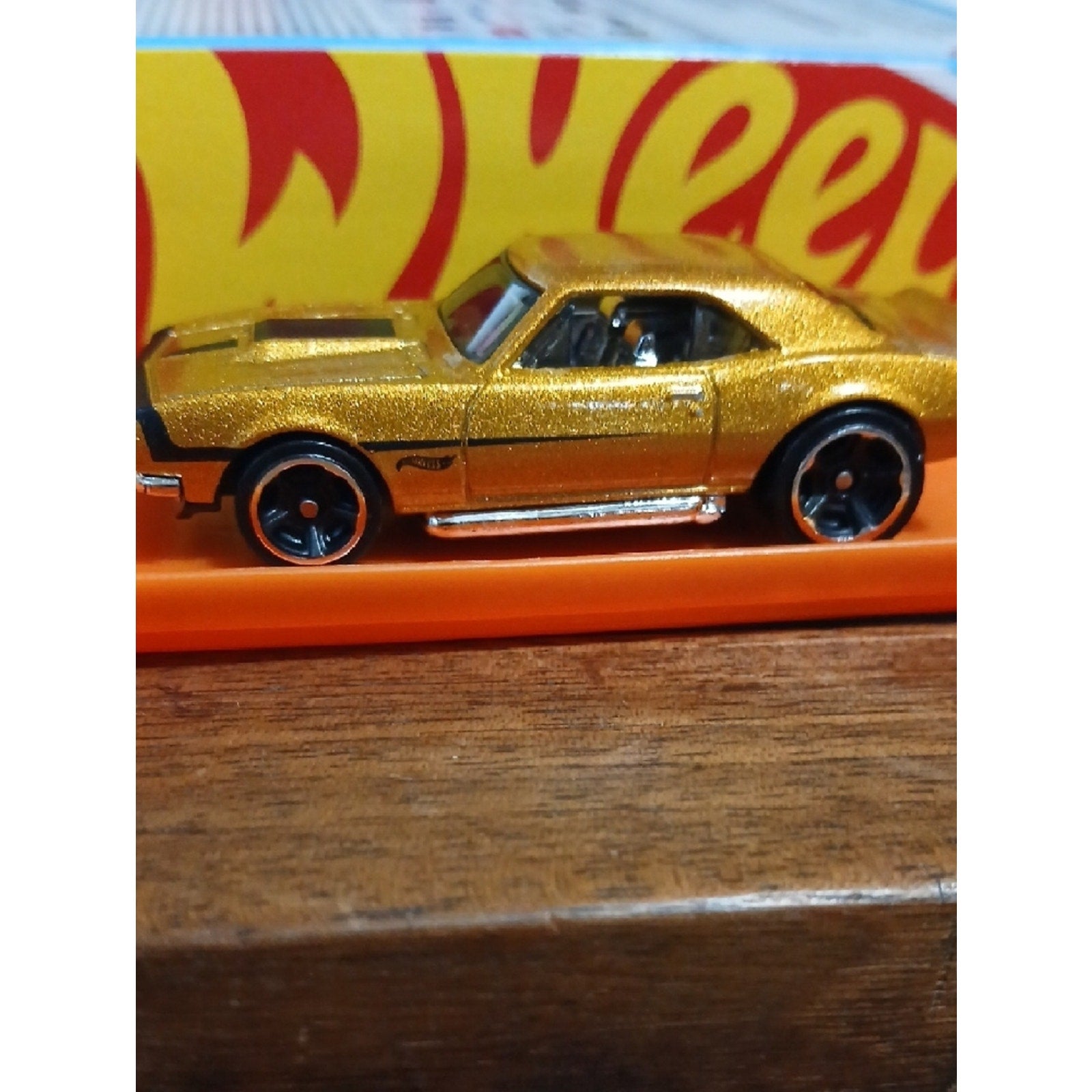 67 Camaro Hot Wheels Metallic Gold Classic Muscle Car   New Unused