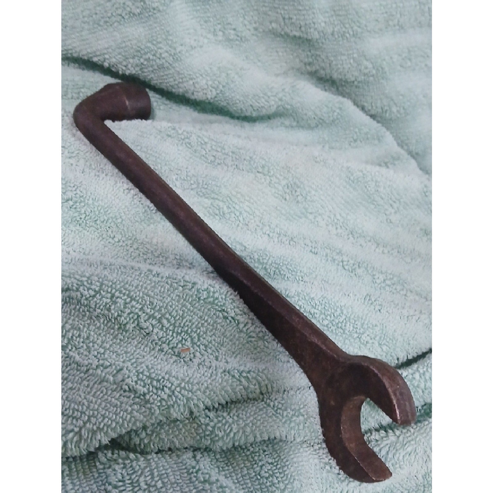 Ford M2  Single Wrench - Dark Brown Metal. For Spark Plugs & Head Bolts