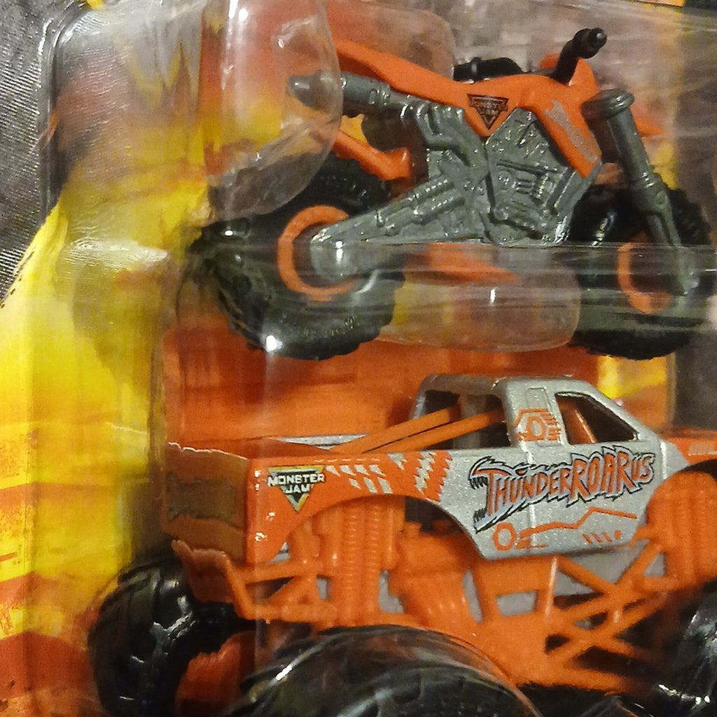 Thunderroarus Monster Truck And Motorcycle  Toy - Orange 1/64 Monster JAM
