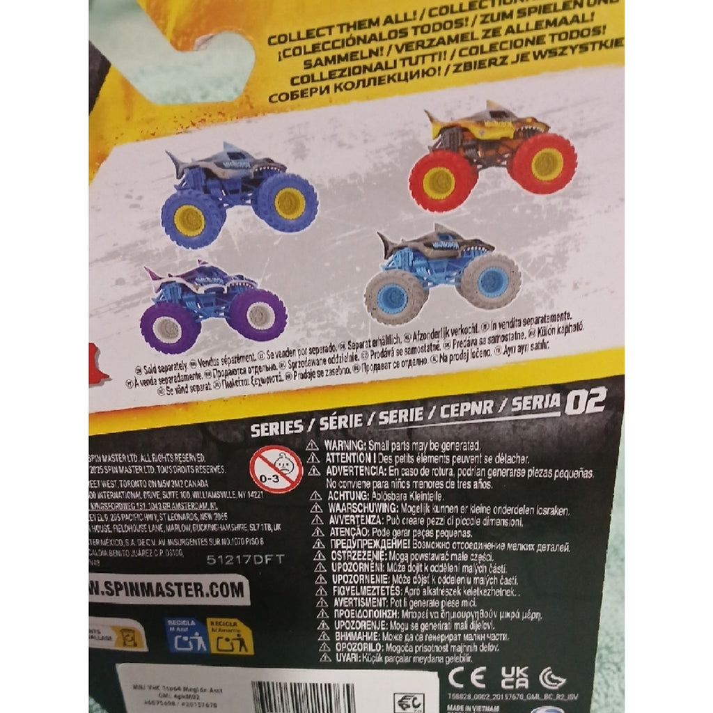 Monster Jam Megalodon Monster Truck Toy Series 02- Blue and White