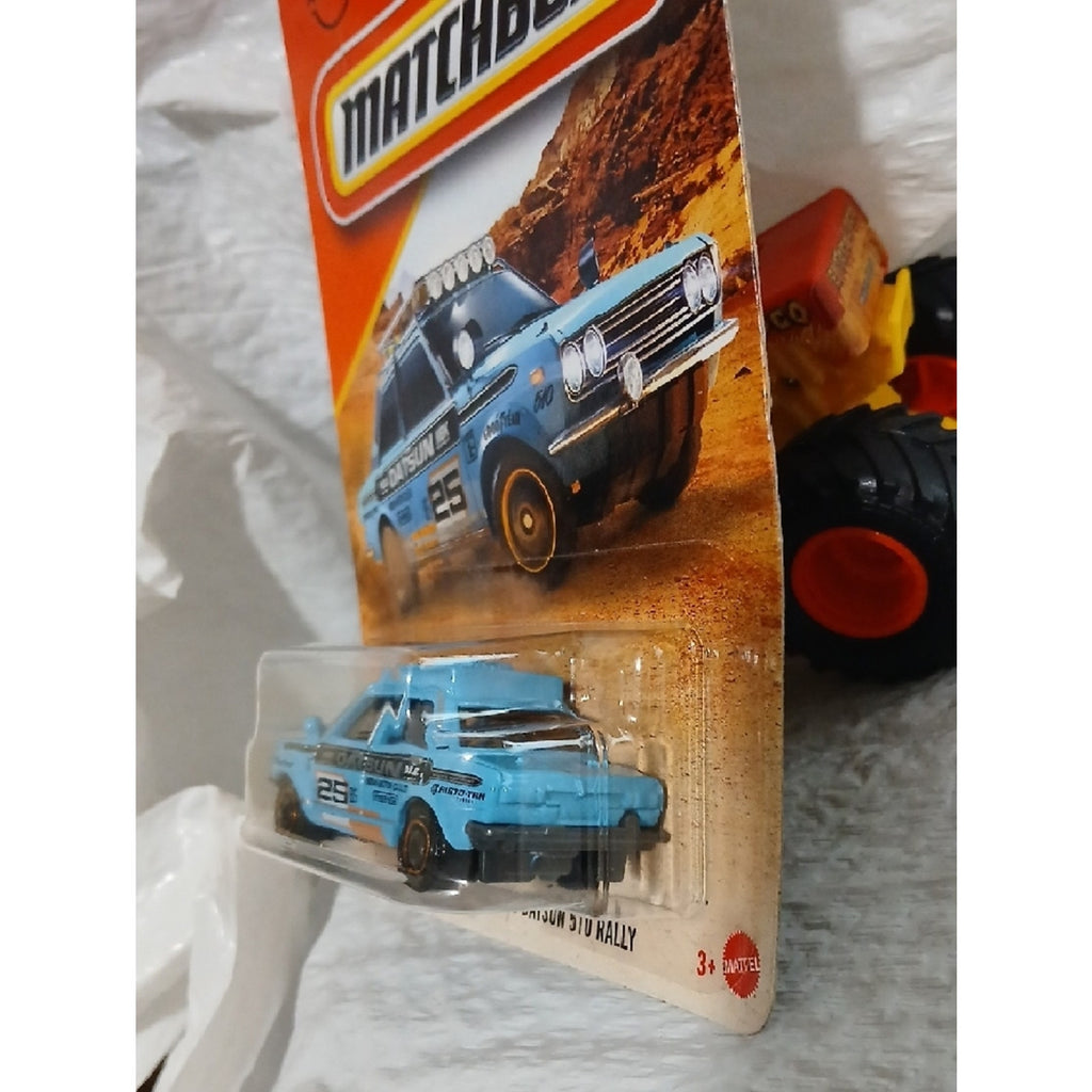 Matchbox Light Blue '70 Datsun 510 Rally Die-Cast Car