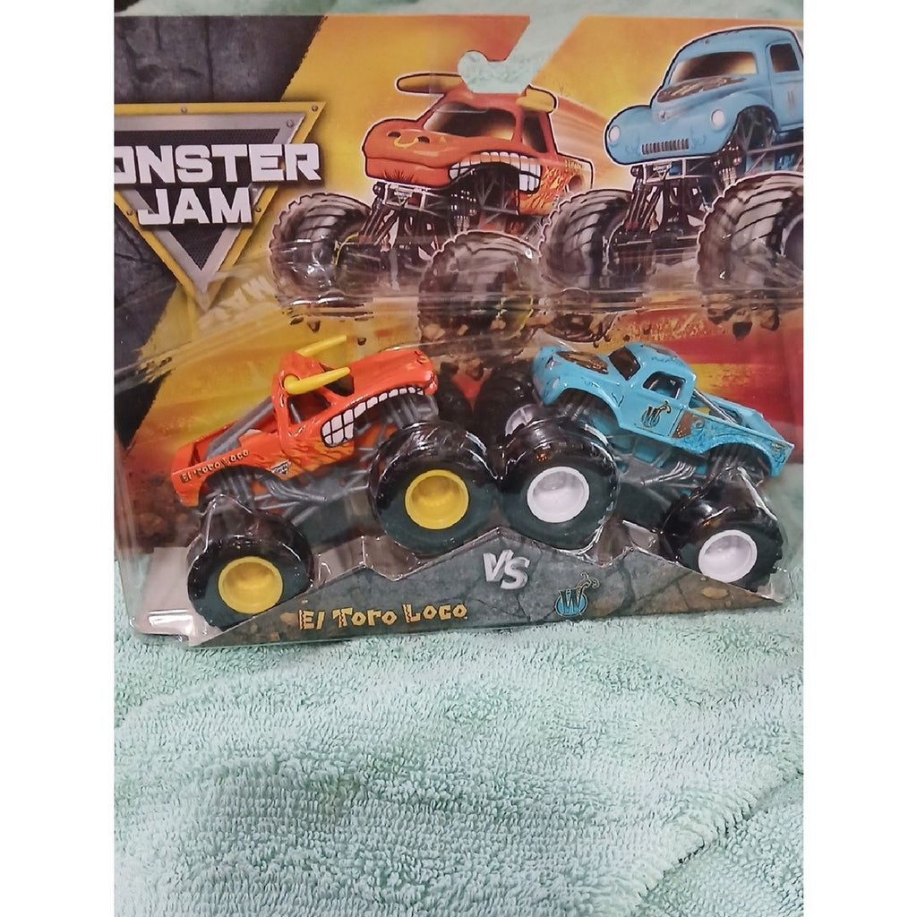 Monster Jam 2-Pack Kids Monster Trucks - Orange & Blue