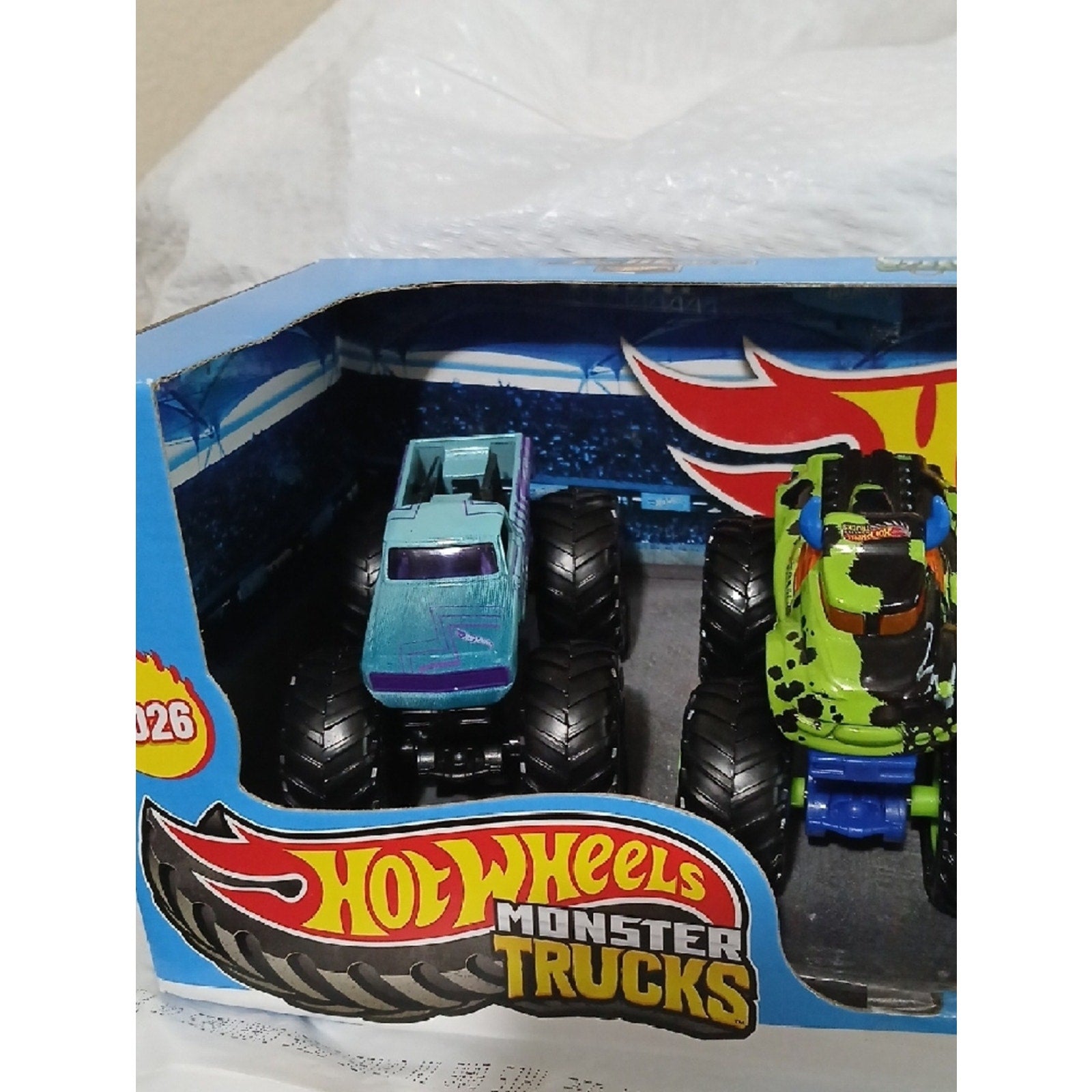 Hot Wheels Monster Trucks Half Hazards Set of 4- Multicolor