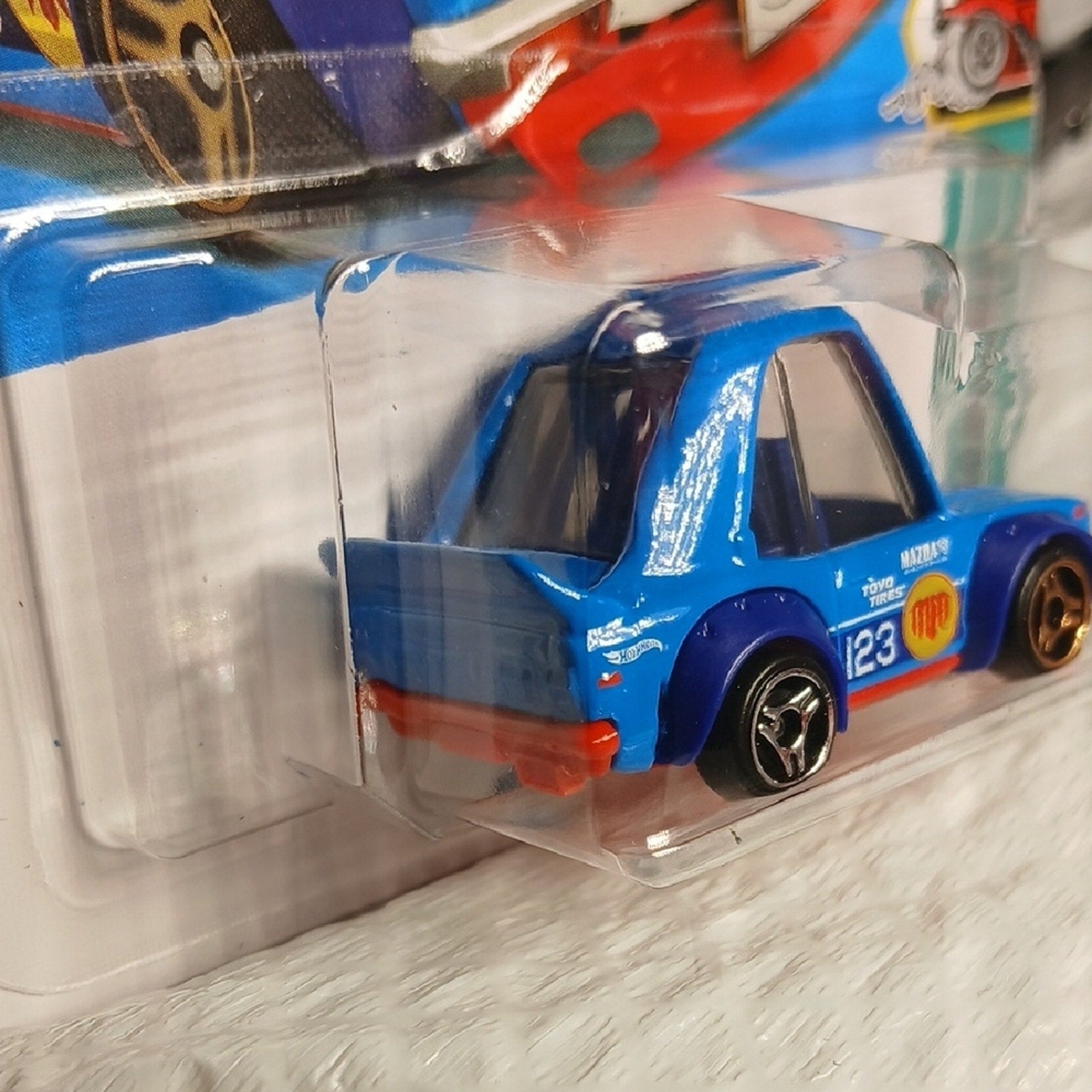 Mattel Tooned Mazda RX-3 Blue Toy Car
