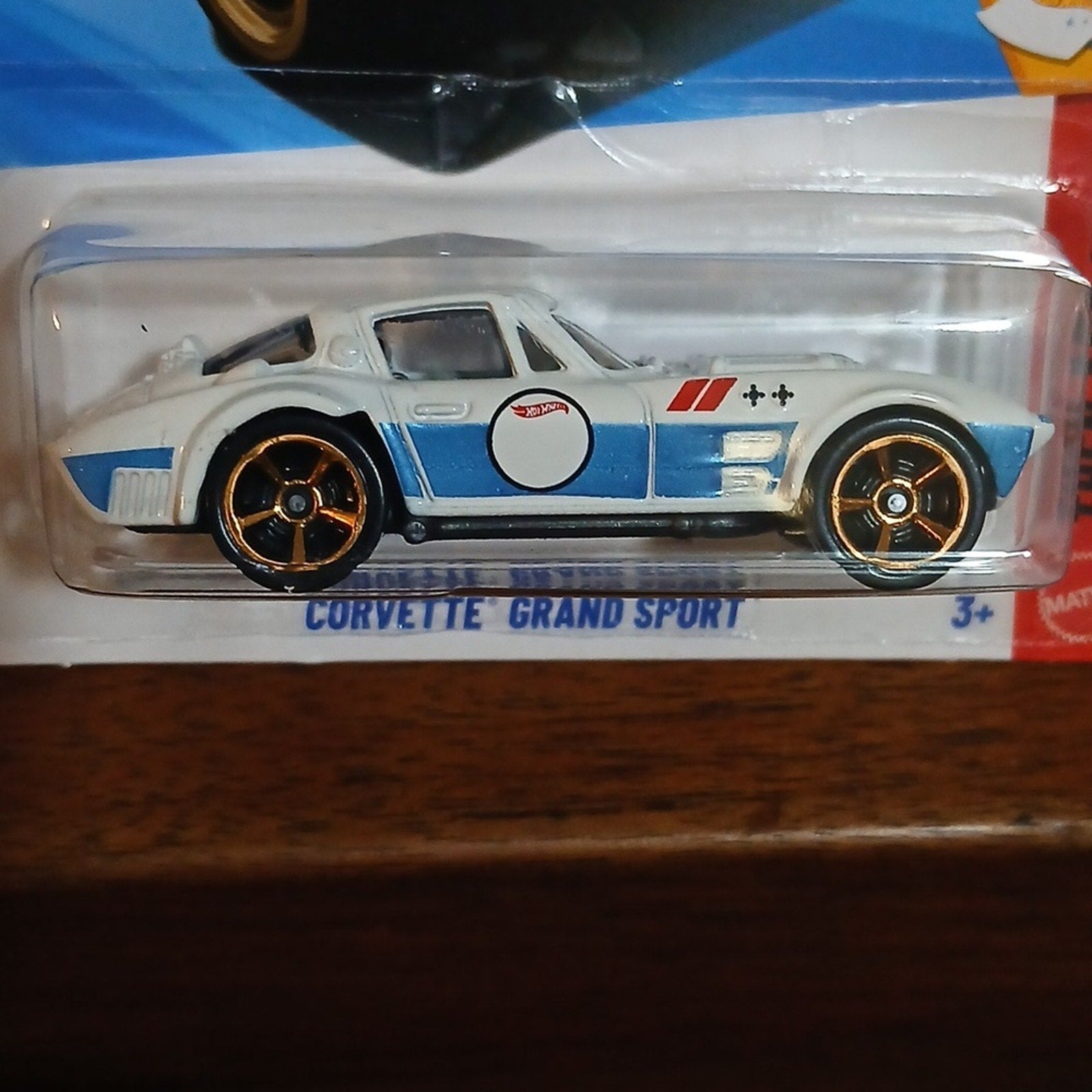 Hot Wheels Corvette Grand Sport Toy Car - Blue and White