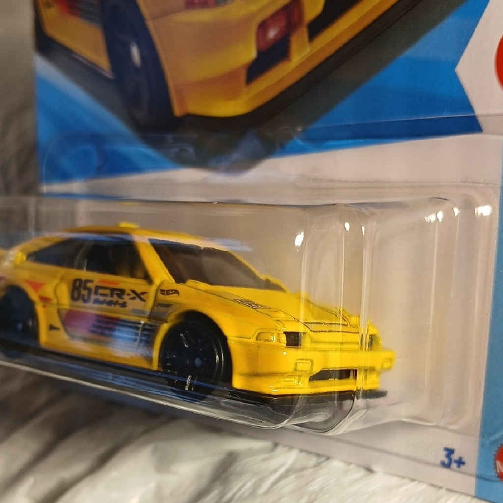 Mattel Hot Wheels Yellow Honda CR-X Toy Car 1/64
