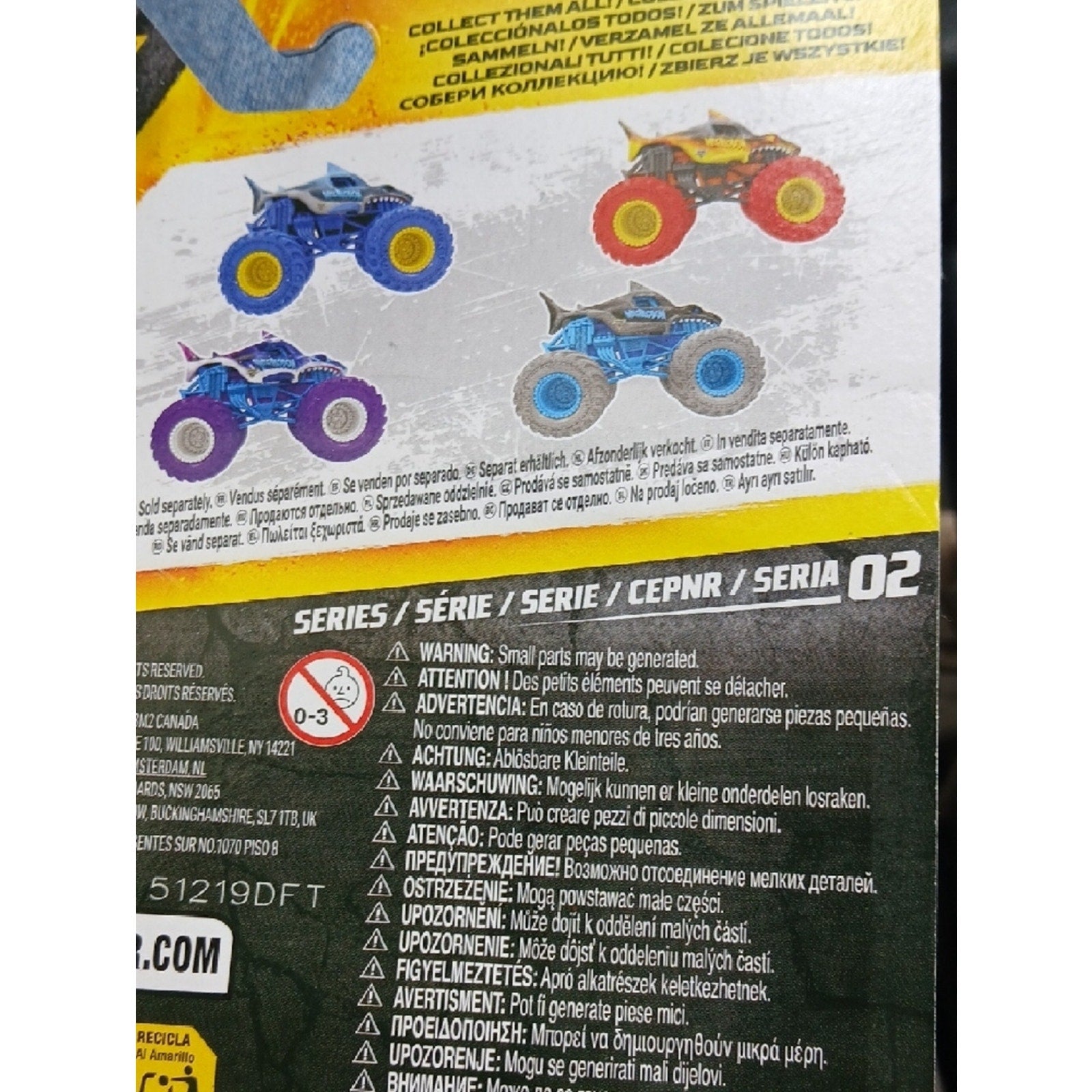 Megalodon Monster Truck Toy - Red & Yellow Series 02