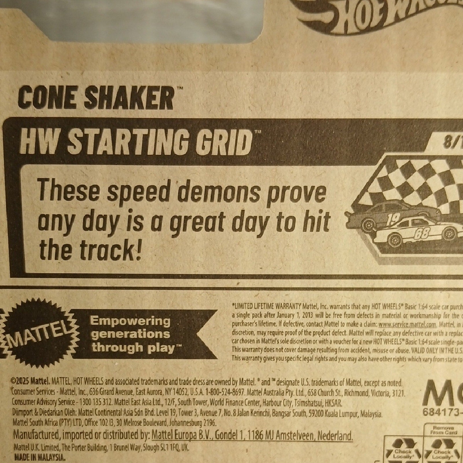 Hot Wheels Cone Shaker Toy Car - Neon Green and Red